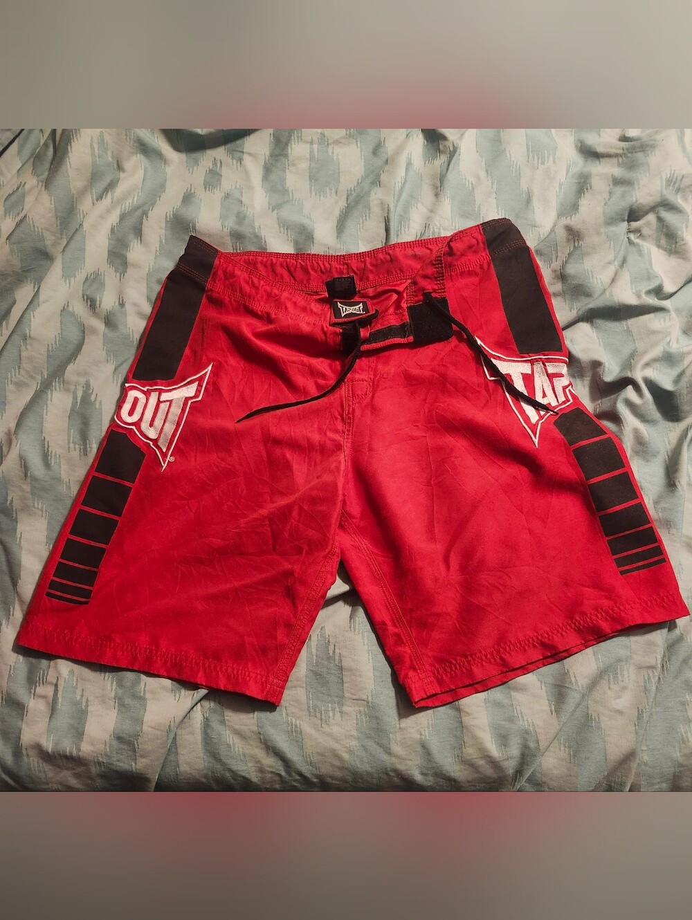 Vintage Tapout Ring Shorts MMA Fighting Red Martial Arts Boxing Men's Size 34